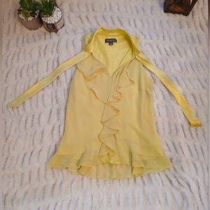 Liz Claiborne Greenish Yellow Blouse Elegant Top